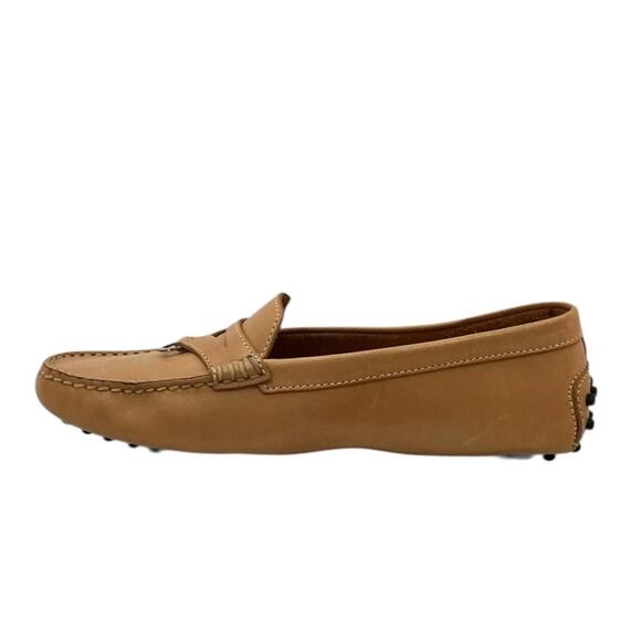 Tod’s Gommini Ring Moccasin Loafers Calfskin Leather Tan Size 7.5 Made Italy - Picture 3 of 10